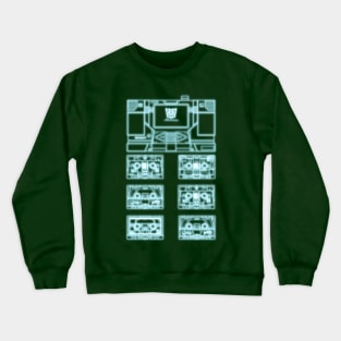 Masterpiece Soundwave and Cassettes Blue tron effect Crewneck Sweatshirt